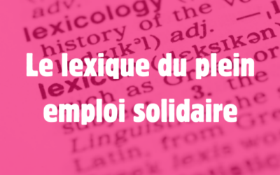 Le lexique du plein emploi solidaire